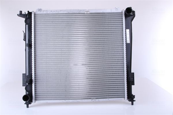 NISSENS 67077 Engine radiator Aluminium, 450 x 438 x 26 mm, with gaskets/seals, without expansion tank, without frame, Brazed cooling fins