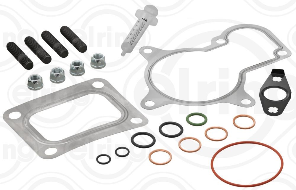 ELRING 194.430 Mounting Kit, charger with gaskets/seals, with bolts/screws