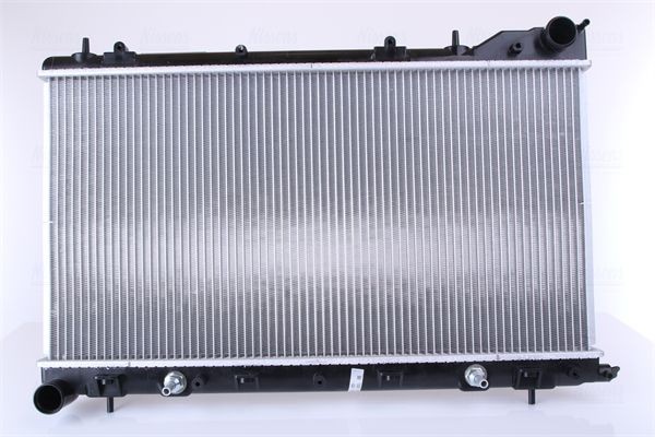 NISSENS 67712 Engine radiator Aluminium, 360 x 688 x 16 mm, with oil cooler, without gasket/seal, without expansion tank, without frame, Brazed cooling fins