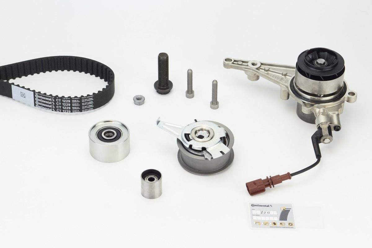 Water pump and timing belt kit CONTITECH CT1229WP1 - Volkswagen Golf VIII Alltrack VIII (CG5) Belt and chain drive spare parts order