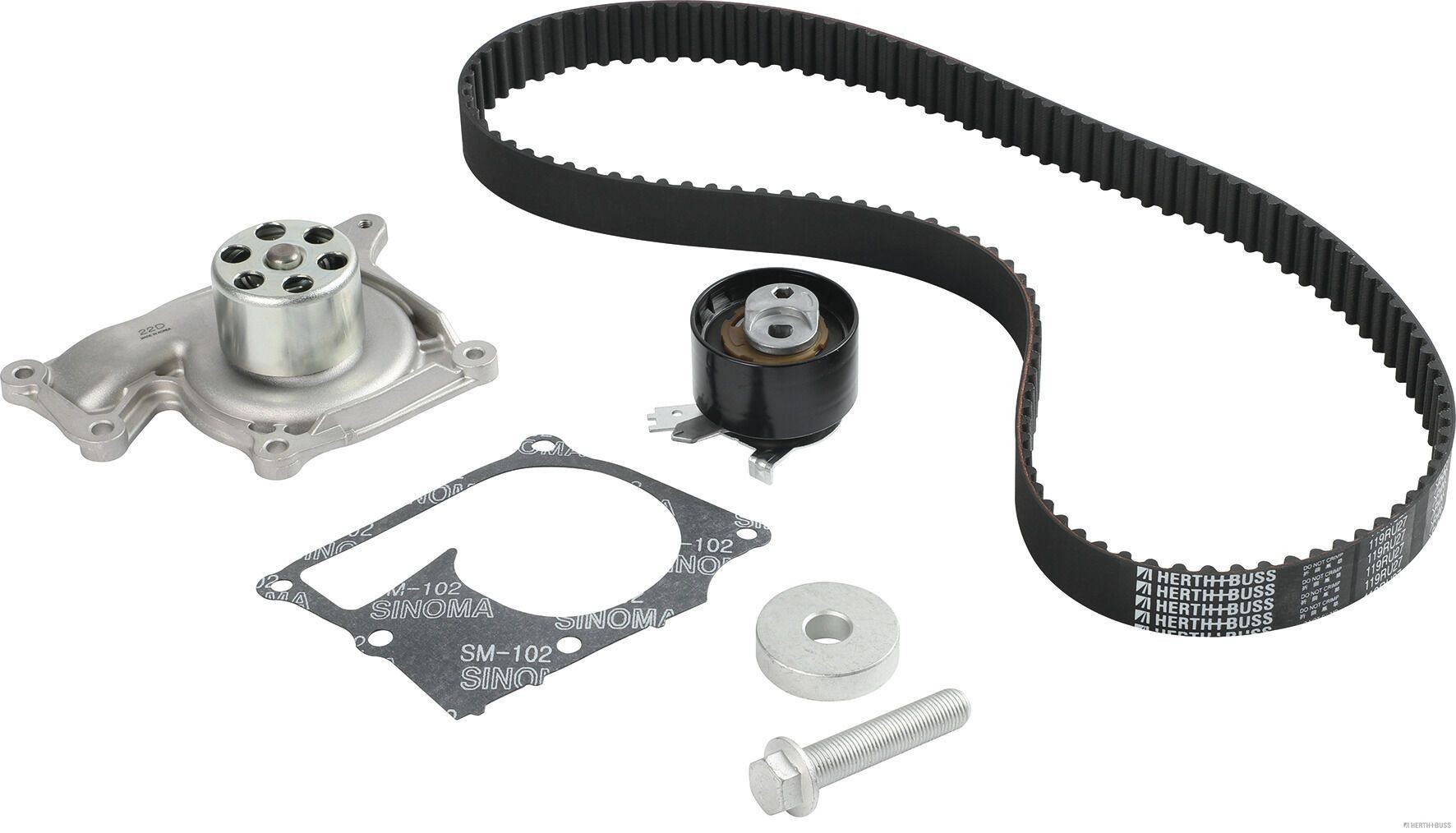 Mercedes-Benz M-Class Water pump and timing belt kit HERTH+BUSS JAKOPARTS J1101010 cheap