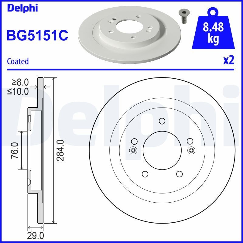 Great value for money - DELPHI Brake disc BG5151C