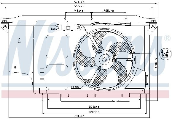 OEM-quality NISSENS 85007 Radiator cooling fan