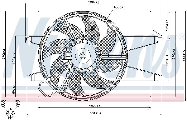 OEM-quality NISSENS 85029 Radiator cooling fan
