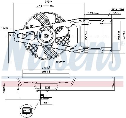 OEM-quality NISSENS 85139 Radiator cooling fan