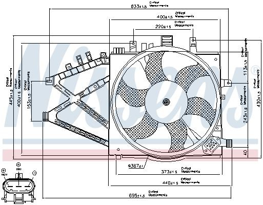 OEM-quality NISSENS 85190 Radiator cooling fan