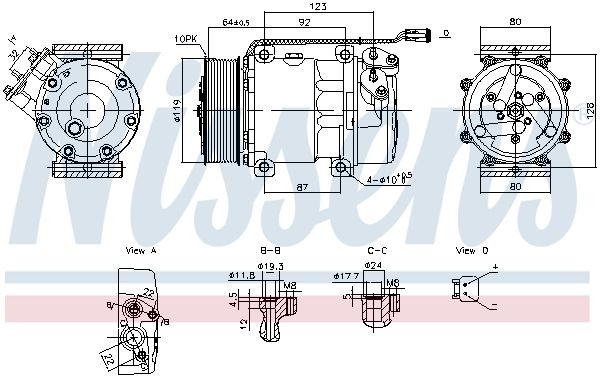 NISSENS 890945 Klimakompressor für SCANIA L,P,G,R,S - series LKW in Original Qualität