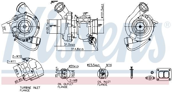 93339 NISSENS Turbolader SCANIA P,G,R,T - series