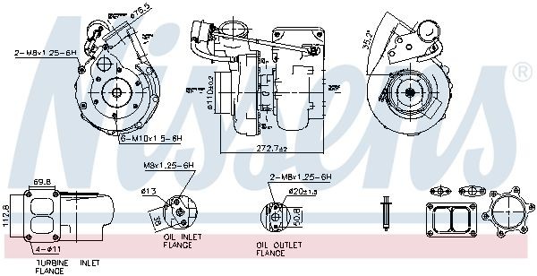 NISSENS 93695 Turbolader für DAF 85 CF LKW in Original Qualität