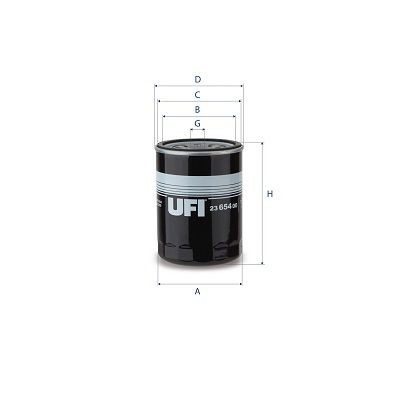 Original 23.654.00 UFI Oil filter KIA