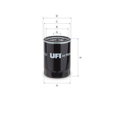 Original UFI Oil filters 23.753.00 for OPEL ANTARA