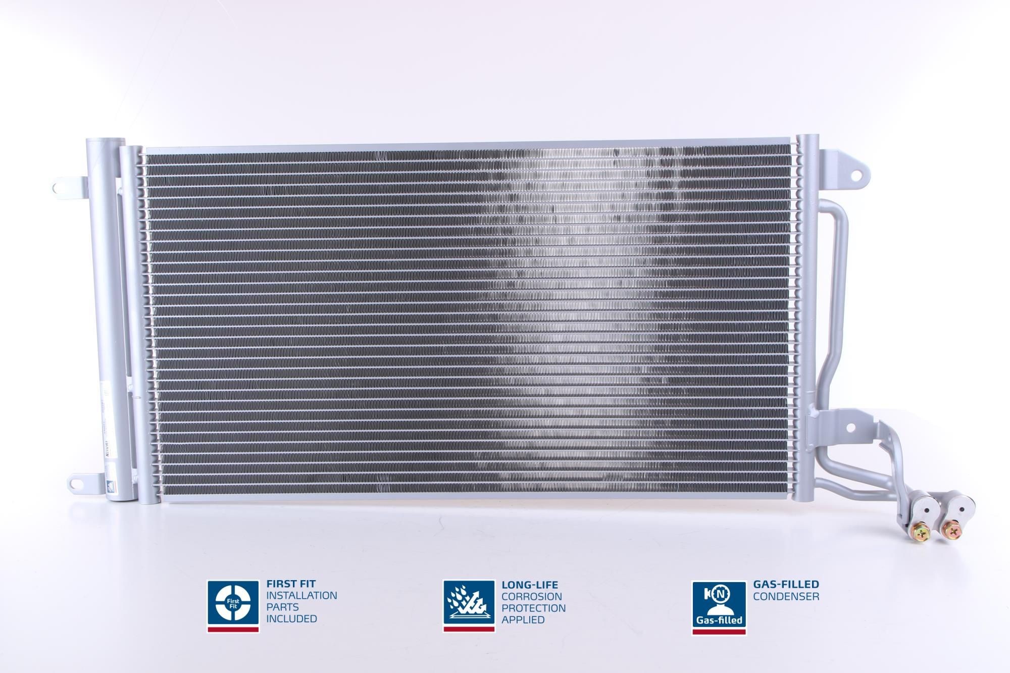 NISSENS 940093 Air conditioning condenser with dryer, Aluminium, 615mm, R 134a, R 1234yf