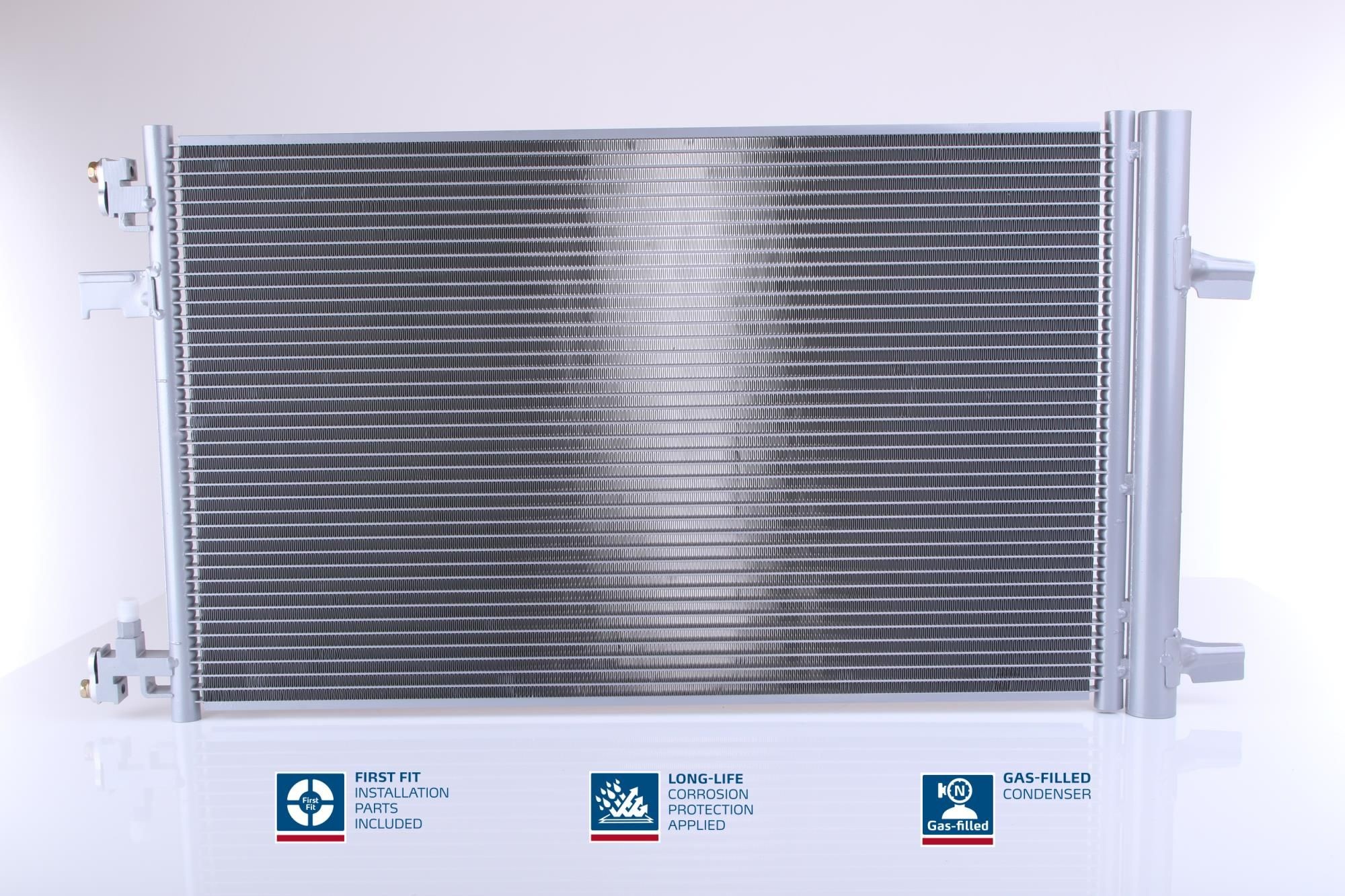 NISSENS 940135 Air conditioning condenser with dryer, Aluminium, 667mm, R 134a, R 1234yf