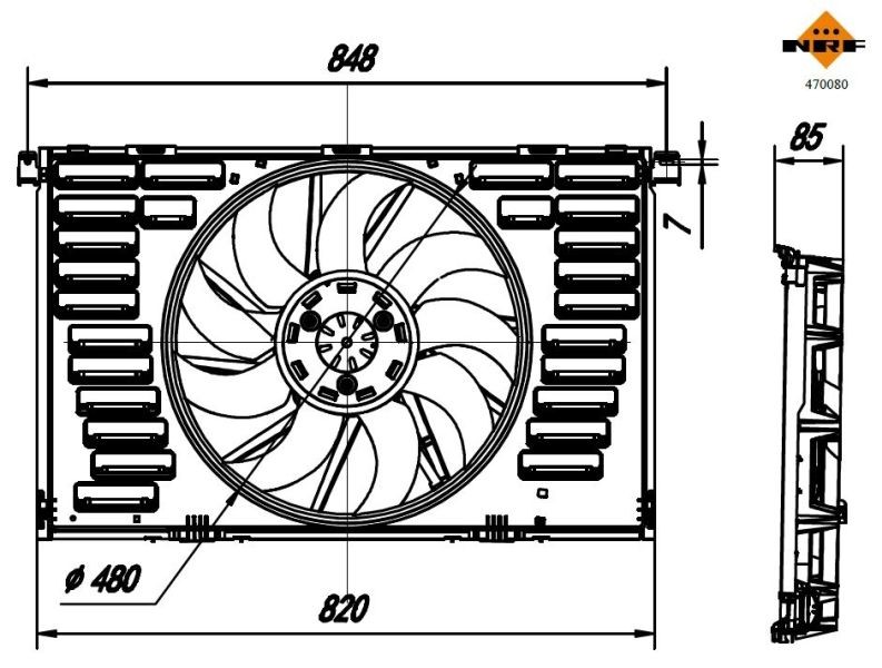 NRF 470080 Fan, radiator PORSCHE experience and price