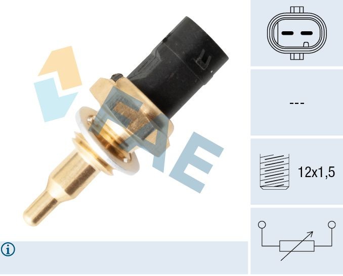 FAE black Number of pins: 2-pin connector Coolant Sensor 33925 buy