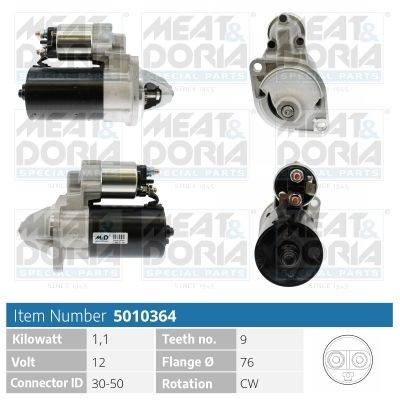 MEAT & DORIA 5010364 Starter motor 5840194
