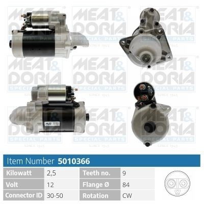 MEAT & DORIA 5010366 Starter motor 77 00 377 051