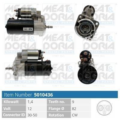 MEAT & DORIA Starter motors VW Polo 2 86C new 5010436