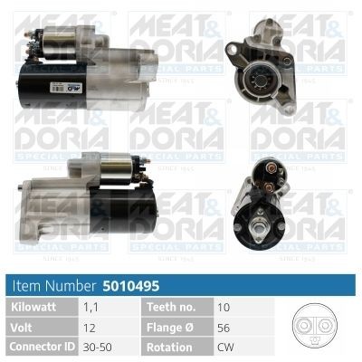 MEAT & DORIA 5010495 Starter motor LR 009338