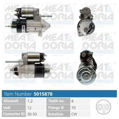Kia OPIRUS Starter motor MEAT & DORIA 5015878 cheap