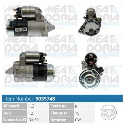 MEAT & DORIA 5035748 Starter motor M 001 T 70283