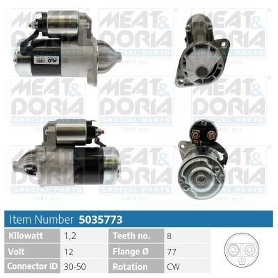 MEAT & DORIA 5035773 Starter motor M 1 T 70483
