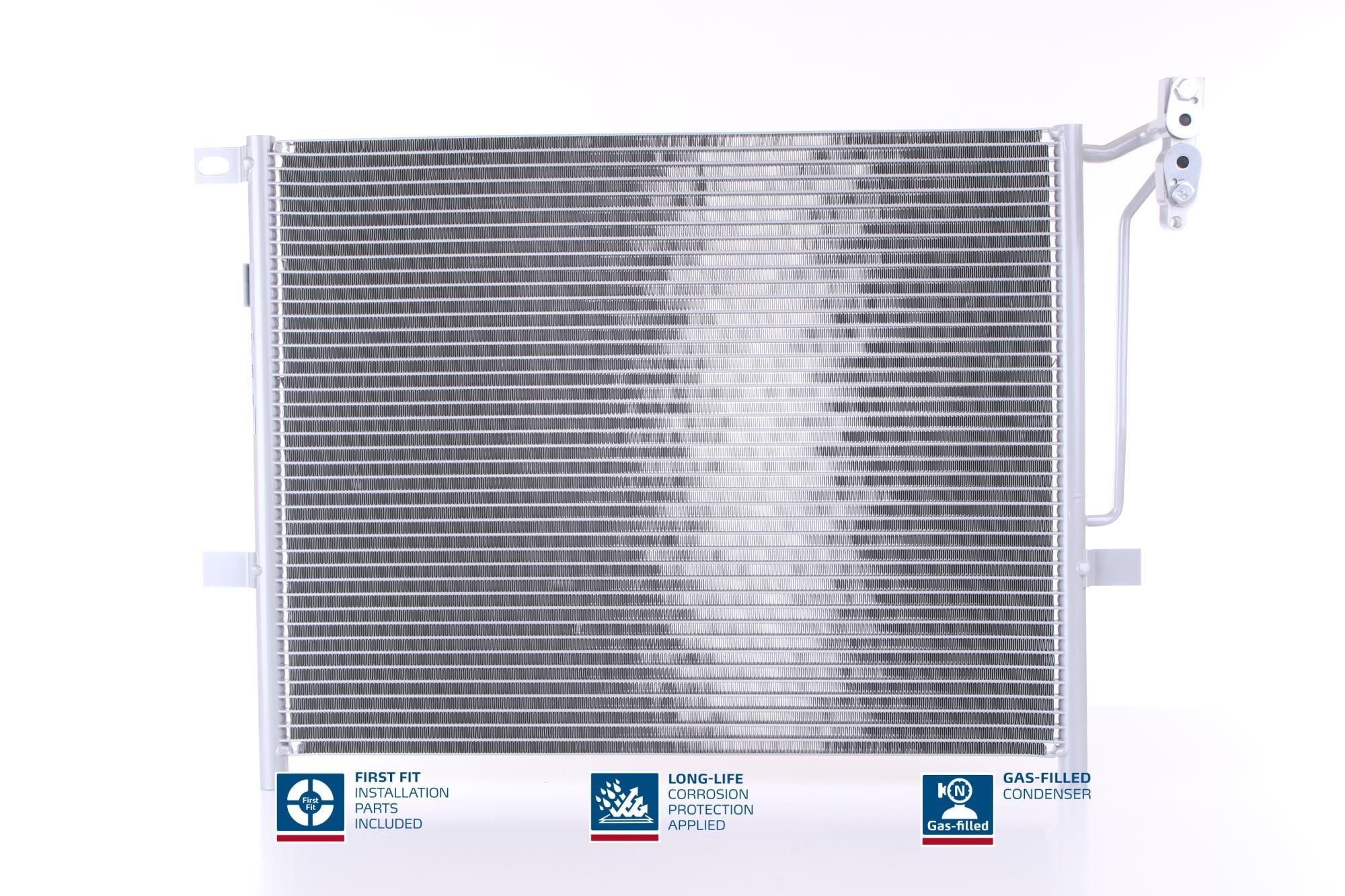 NISSENS without dryer, Aluminium, 560mm, R 134a, R 1234yf Refrigerant: R 134a, R 1234yf Condenser, air conditioning 94431 buy
