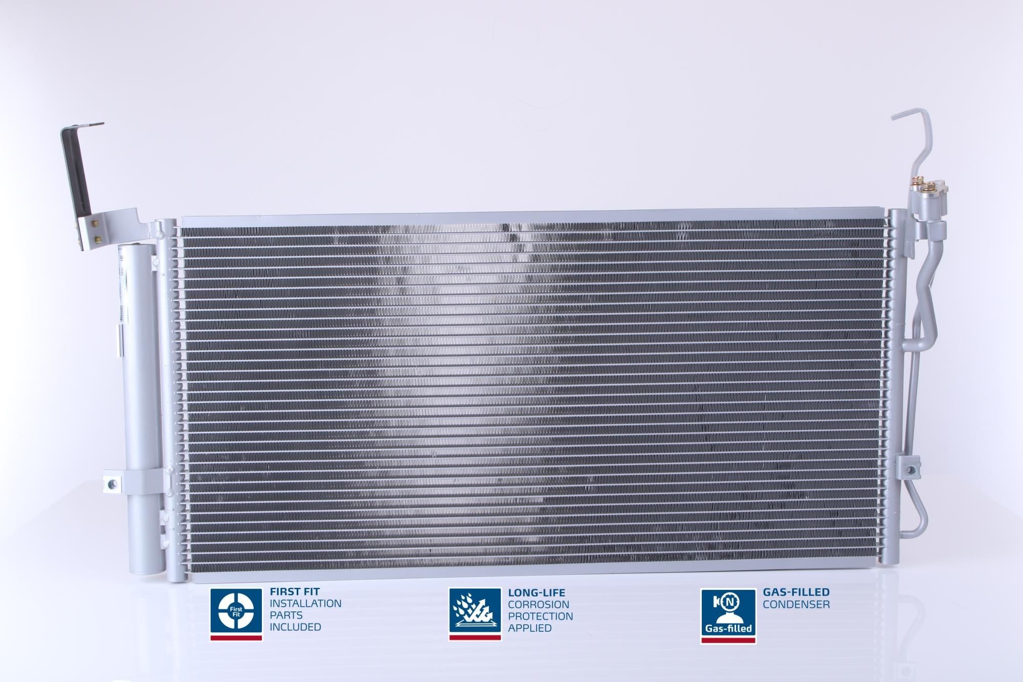NISSENS 94451 Air conditioning condenser with dryer, Aluminium, 705mm, R 134a, R 1234yf