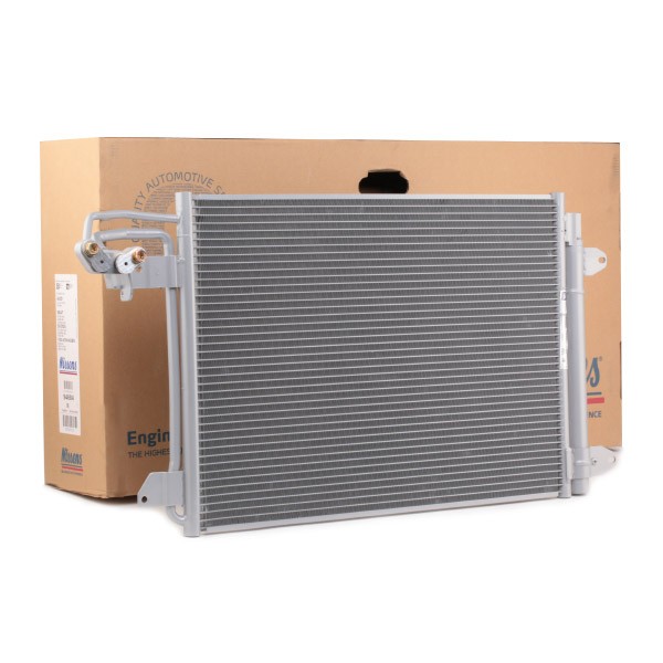 NISSENS 94684 Air conditioning condenser with dryer, Aluminium, 580mm, R 134a, R 1234yf