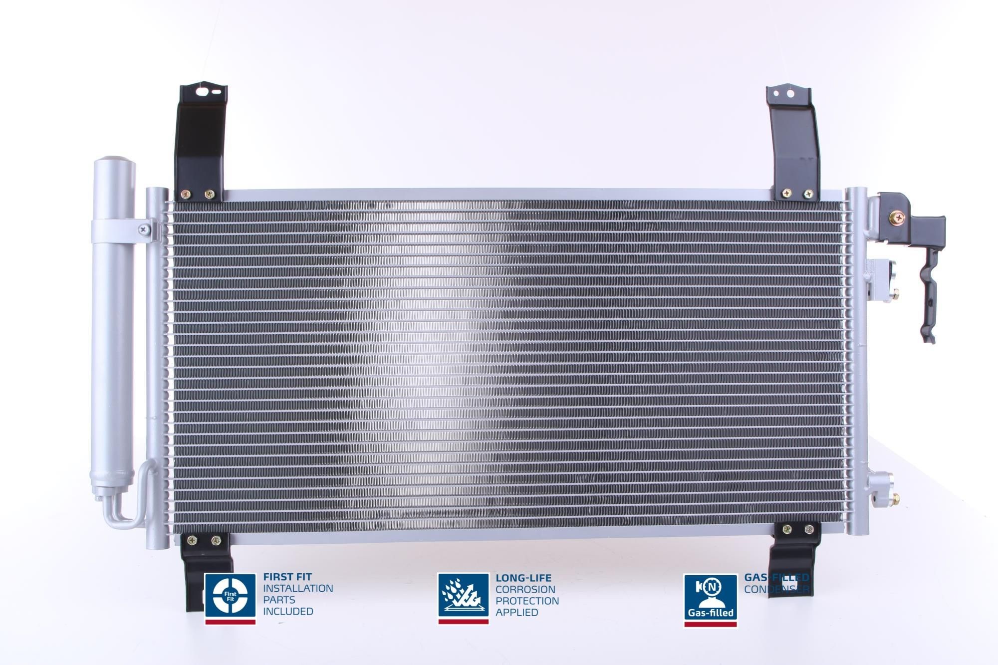 NISSENS 94792 Air conditioning condenser with dryer, Aluminium, 648mm, R 134a, R 1234yf