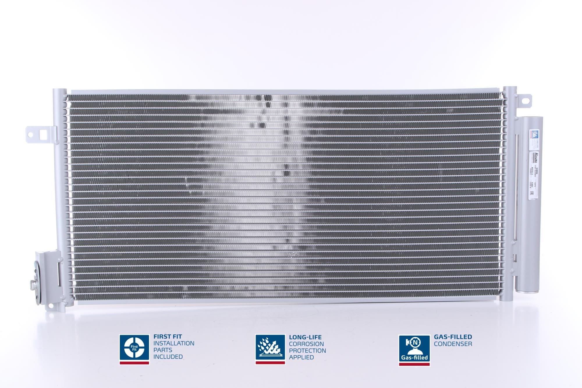 NISSENS 94899 Air conditioning condenser with dryer, Aluminium, 665mm, R 134a, R 1234yf