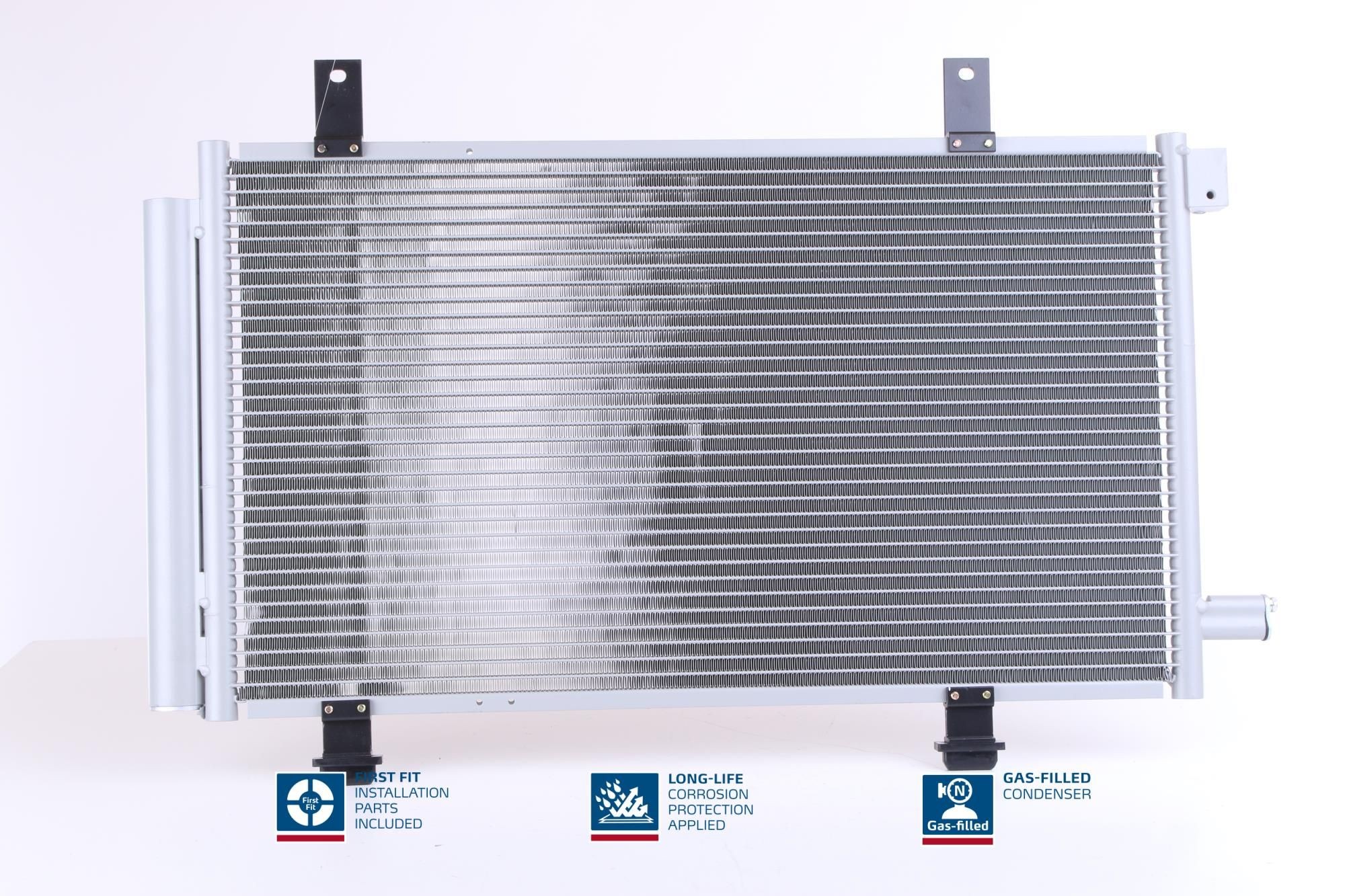 NISSENS 94979 Air conditioning condenser with dryer, Aluminium, 628mm, R 134a, R 1234yf