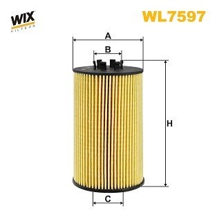 WIX FILTERS WL7597 Oil filters Mercedes S204 C 63 AMG 6.2 507 hp Petrol 2014 price