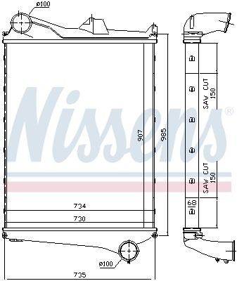 NISSENS 97006 Ladeluftkühler für VOLVO FH LKW in Original Qualität