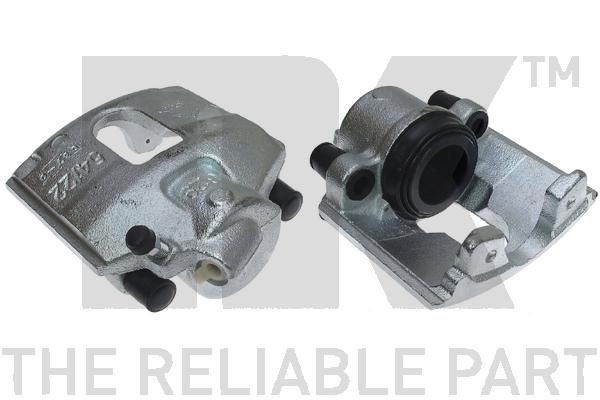 NK 2125147 Brake caliper Cast Iron, Front Axle Left, in front of axle