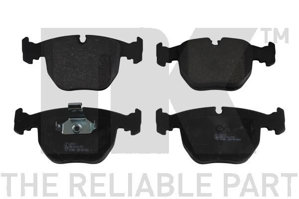 NK 221517 Brake pad set prepared for wear indicator, with anti-squeak plate, without accessories