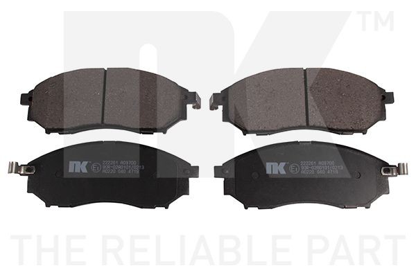 NK with acoustic wear warning Height 1: 58,12mm, Width 1: 157,2mm, Thickness 1: 17mm Brake pads 222261 buy
