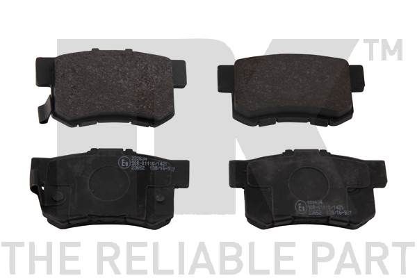 NK 222634 Brake pad set with acoustic wear warning, with anti-squeak plate, without accessories