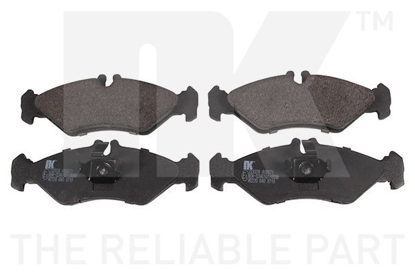 NK 223328 Brake pad set prepared for wear indicator, with anti-squeak plate, without accessories