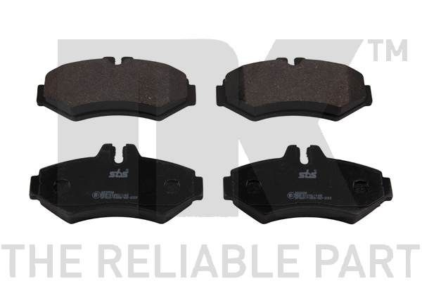 NK 223338 Brake pad set prepared for wear indicator, with anti-squeak plate, without accessories