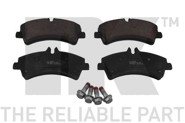 NK 223365 Brake pad set excl. wear warning contact, with anti-squeak plate, with accessories