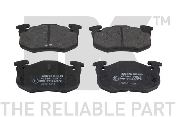 WVA 20973/11 NK excl. wear warning contact, without accessories Height 1: 54,9mm, Width 1: 105,2mm, Thickness 1: 11mm Brake pads 223728 buy