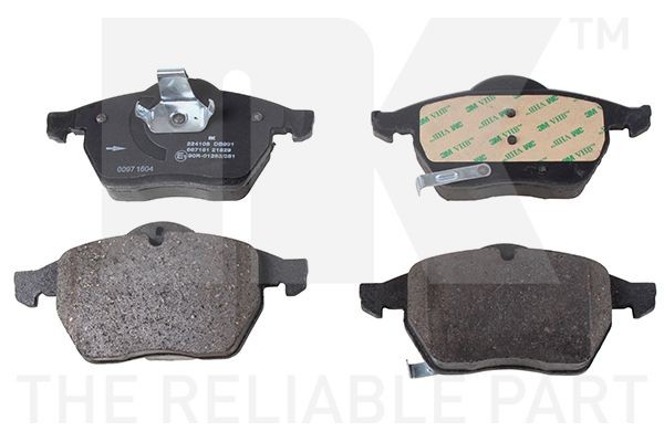 NK 224108 Brake pad set with acoustic wear warning, without accessories