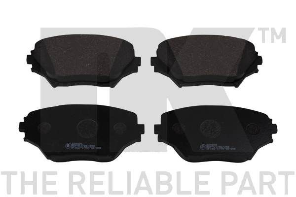 NK 224555 Brake pad set excl. wear warning contact, with anti-squeak plate, without accessories