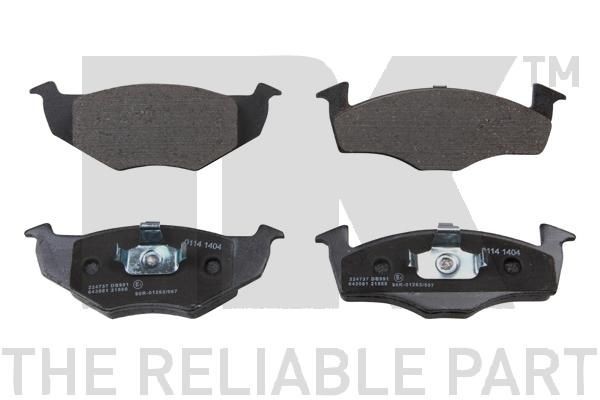 NK 224737 Brake pad set excl. wear warning contact, with anti-squeak plate, without accessories