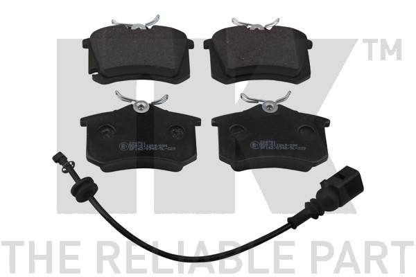 NK 224781 Brake pad set with integrated wear warning contact, with accessories