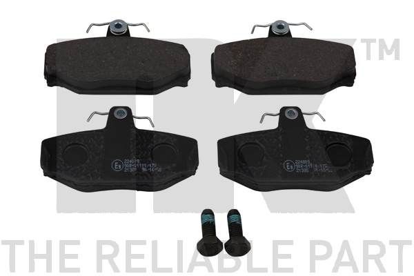 NK 224809 Brake pad set excl. wear warning contact, with anti-squeak plate, with accessories