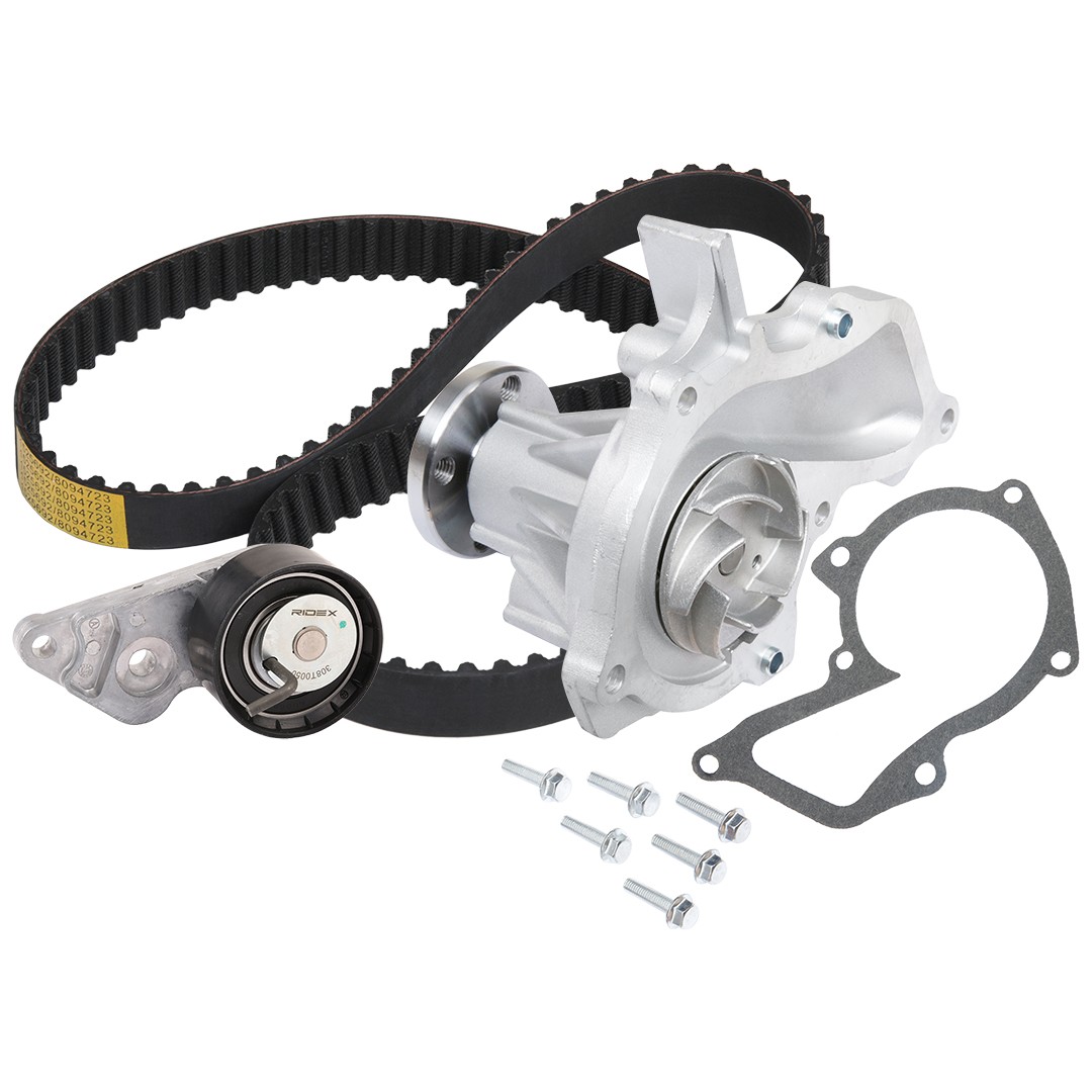 RIDEX 3096W0539 Water pump + timing belt kit Ford Focus Mk2 1.6 100 hp Petrol 2012 price