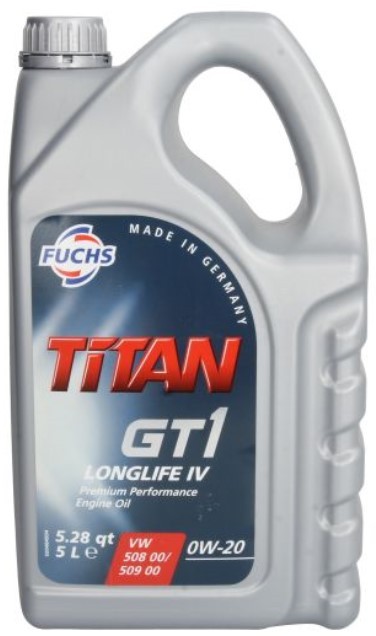 Buy Car oil FUCHS diesel 601411458 TITAN, GT1 LONGLIFE IV 0W-20, 5l, Synthetic Oil