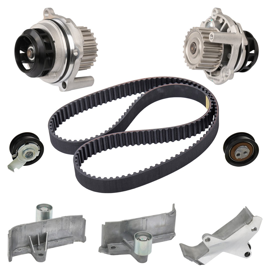RIDEX with water pump, Width 1: 23,00 mm Timing belt and water pump 3096W0602 buy
